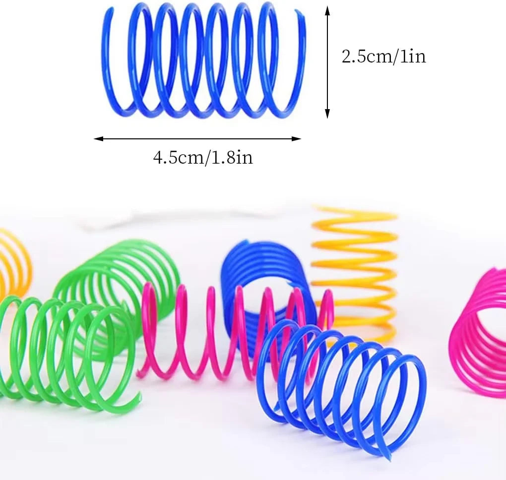 Interactive Colorful Cat Spring Toys – Flexible Spiral Coils