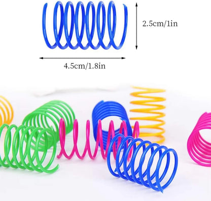 Interactive Colorful Cat Spring Toys – Flexible Spiral Coils