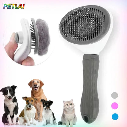 Self-Cleaning Pet Slicker Brush – Professional Grooming Tool