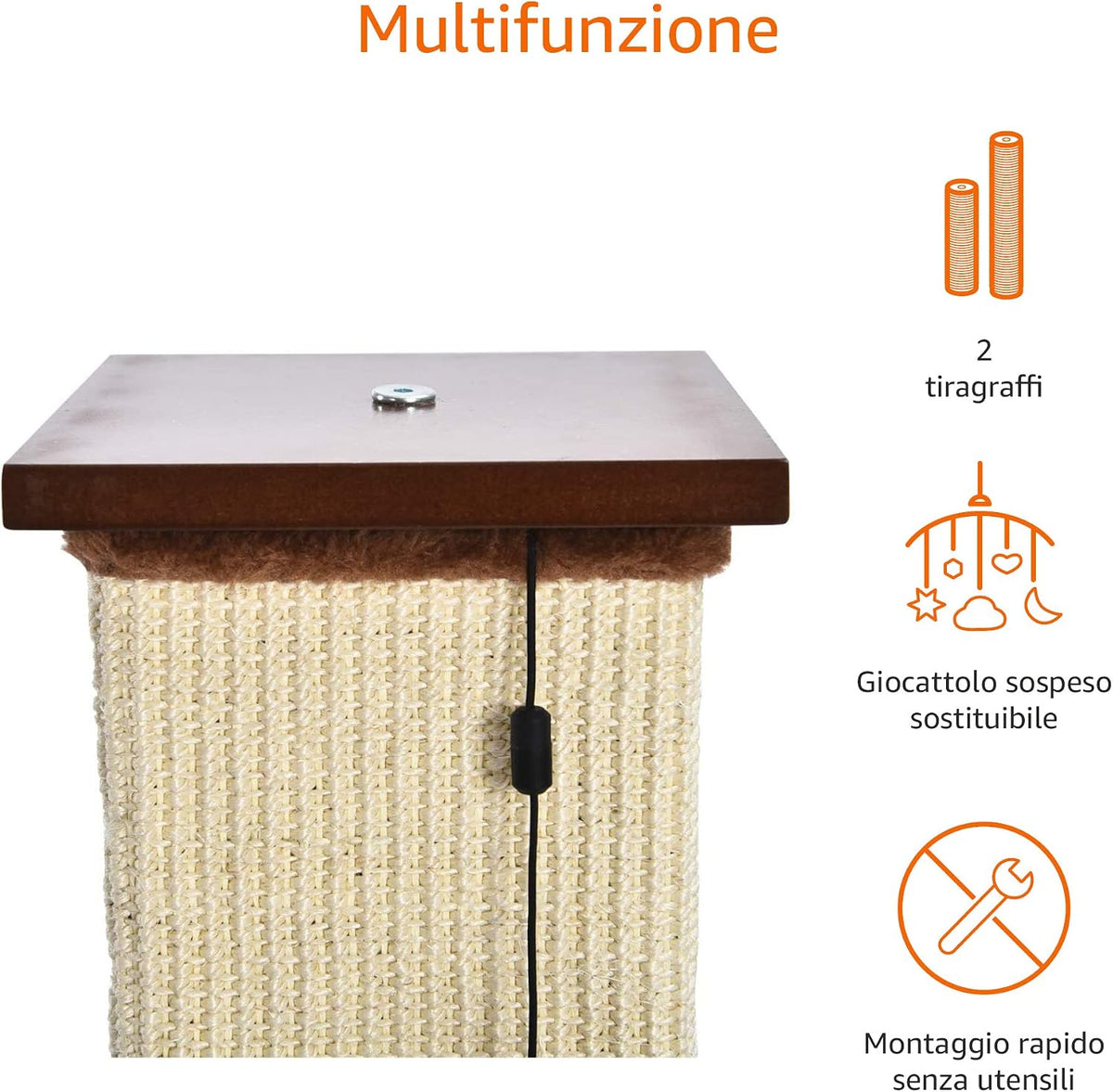 90cm Wooden Base Cat Scratching Post – Heavy Duty Indoor Tree