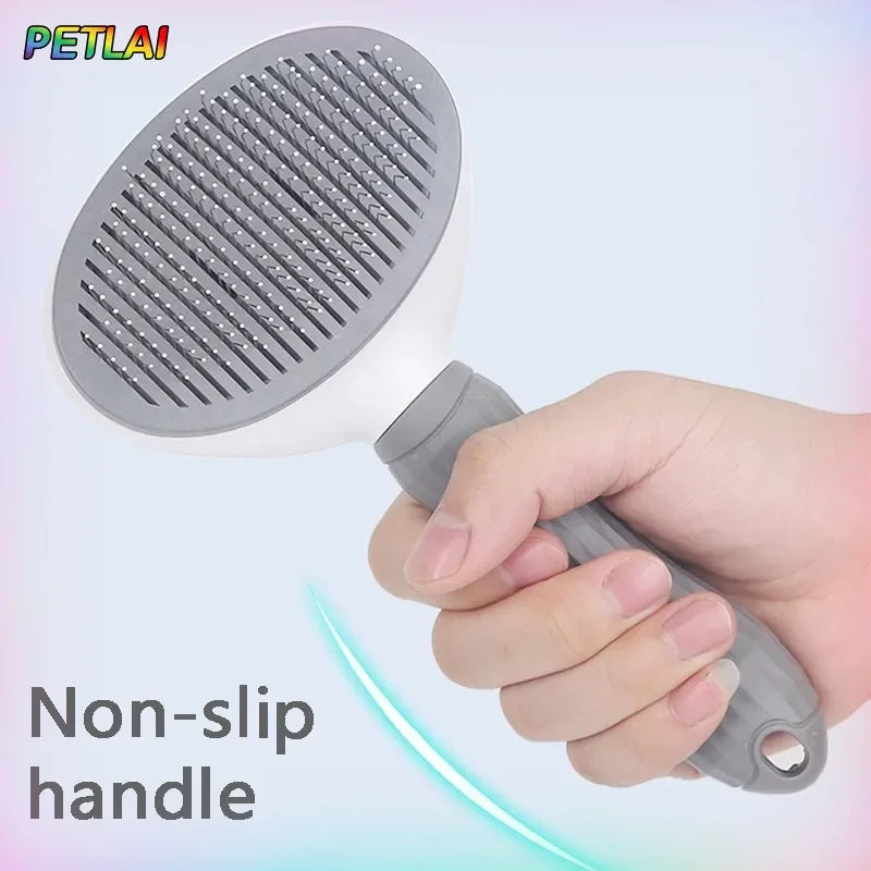 Self-Cleaning Pet Slicker Brush – Professional Grooming Tool
