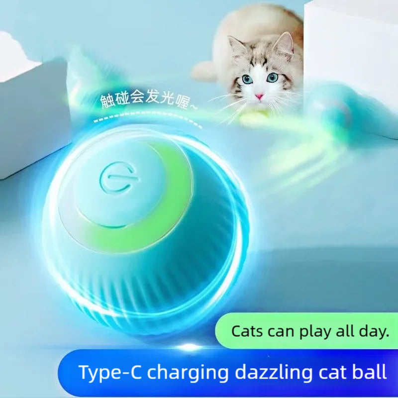 Automatic Rolling Cat Ball Toy – Interactive Self-Moving Toy for Indoor Cats