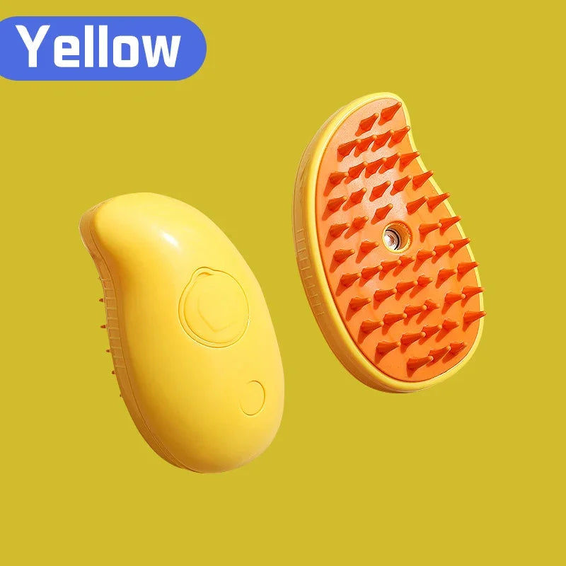 3-in-1 Cat & Dog Grooming Brush with Spray – Massage, Deshedding & Bathing