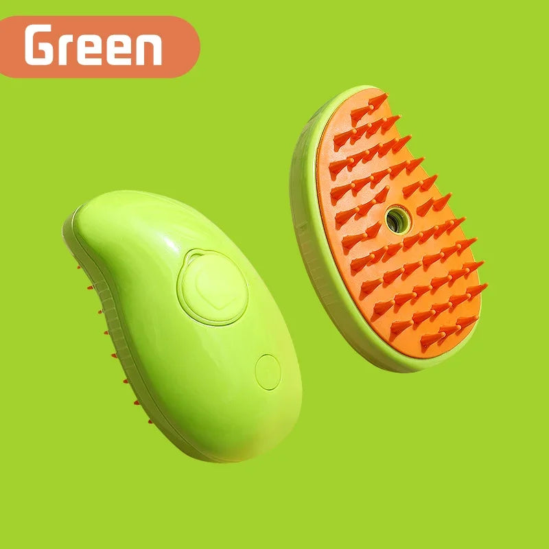 3-in-1 Cat & Dog Grooming Brush with Spray – Massage, Deshedding & Bathing