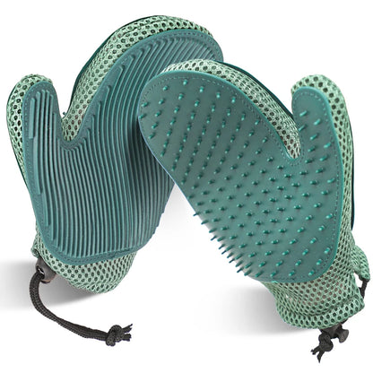 Pet Grooming Glove | Cat & Dog Hair Remover & Massage Brush