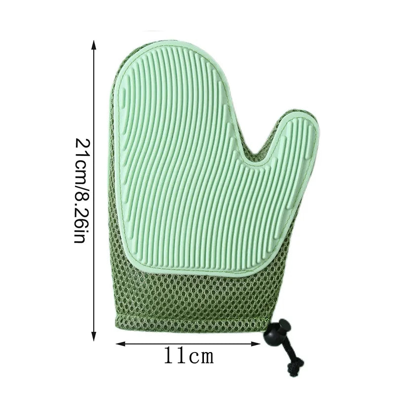 Pet Grooming Glove | Cat & Dog Hair Remover & Massage Brush
