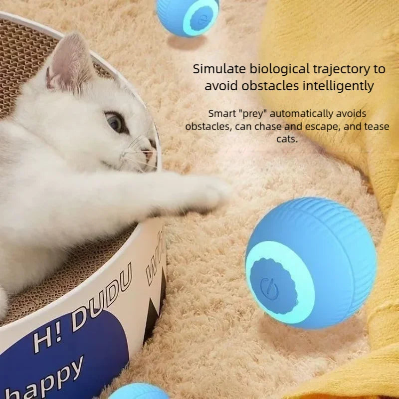 Automatic Rolling Cat Ball Toy – Interactive Self-Moving Toy for Indoor Cats